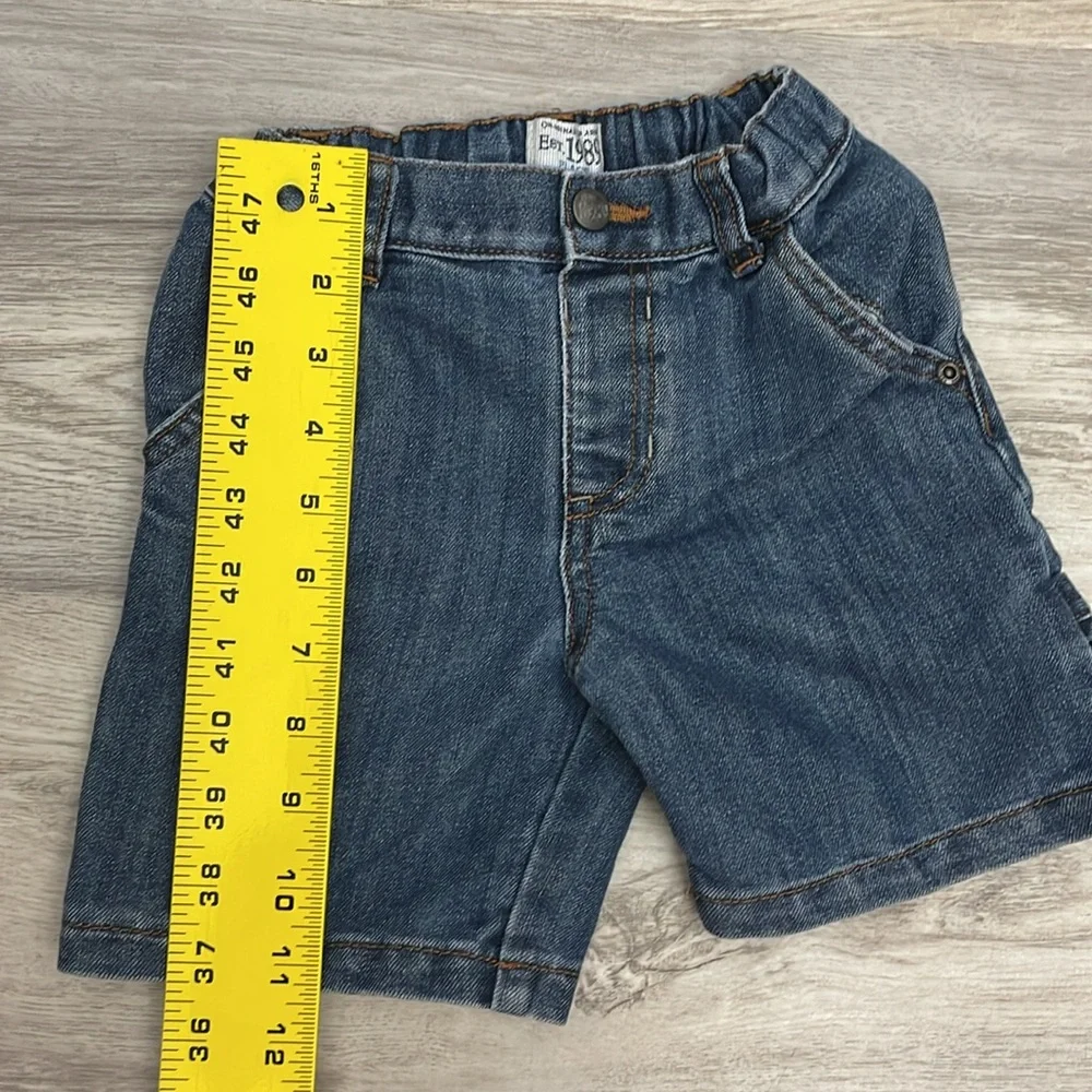 The Children's Place Original Brand Est.1989 Blue Denim Carpenter Shorts Size 3T